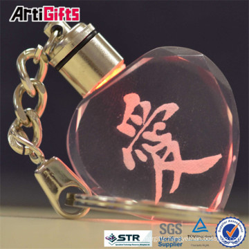 Factory supply 3d crystal key chain